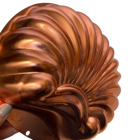 VTG Wear Ever Copper Shell Jello Mold 6 Cup 2980 Farmhouse Coastal Wall Decor - Picture 5 of 5